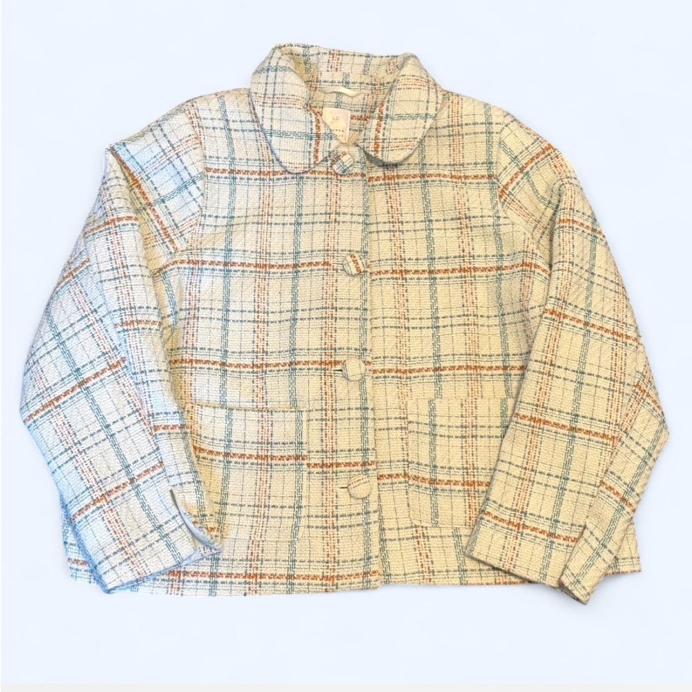 Patterned button up jacket